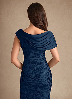 Azazie Marion Mother of the Bride Dresses Dark Navy Mermaid Sequins Dress image6