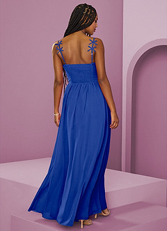 Barbie ♥ Azazie Bridesmaid Dresses Royal Blue A-Line Pleated Chiffon Dress image14