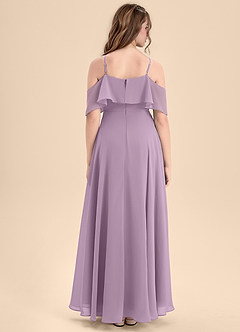 Azazie Tessabelle Junior Wisteria A-Line Off the Shoulder Chiffon Dress image2