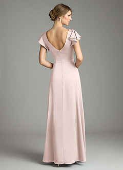 Azazie Omari Bridesmaid Dresses Blushing Pink A-Line Stretch Satin Dress image2