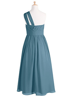 Azazie Molly Junior Bermuda A-Line Pleated Chiffon Dress image8