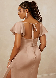 Christian Siriano Bridal for Azazie 1005 Bridesmaid Dresses English Rose Sheath Sweetheart Neckline Stretch Satin Dress image10