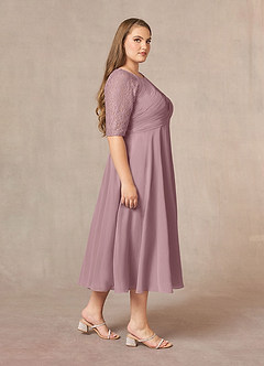 Azazie Dorothea Mother of the Bride Dresses Dusty Rose A-Line Scoop lace Chiffon Dress image7