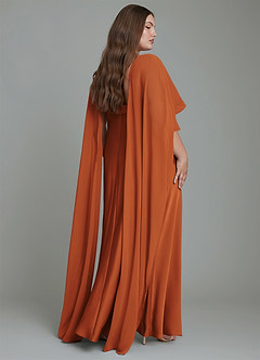 Azazie Stefania Robes de demoiselle d'honneur Robe Trapèze en Satin extensible Cannelle image8