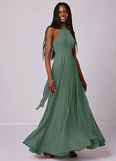 Barbie ♥ Azazie Bridesmaid Dresses A-Line Pleated Chiffon Floor-Length Dress image5