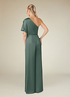 Azazie Hagretta Mother of the Bride Dresses Sea Moss Jumpsuit/Pantsuit Stretch Satin Dress image2