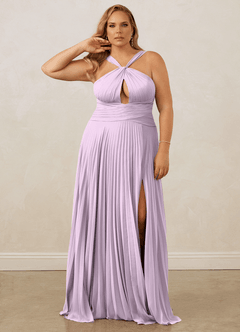 Christian Siriano Bridal for Azazie 1009 Bridesmaid Dresses Frosted Lilac A-Line Pleated Chiffon Dress image11