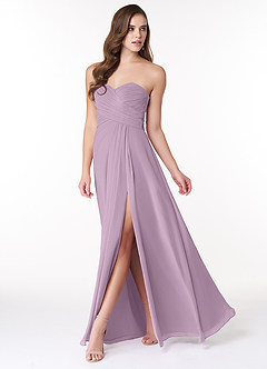Azazie Arabella Allure Brautjungfernkleider Wandelbar A-Linie Herzausschnitt Chiffon Kleid Blauregen image3