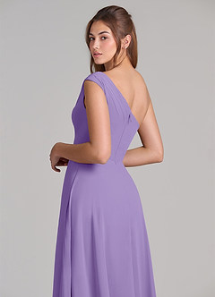 Azazie Melanie Bridesmaid Dresses Tahiti A-Line Off the Shoulder Chiffon Dress image2