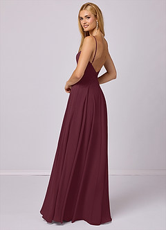 Barbie ♥ Azazie Bridesmaid Dresses Cabernet A-Line Chiffon Dress image4