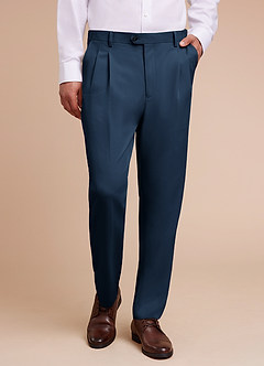 front Owen Dark Navy Lightweight Tailored Dress Pants