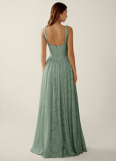 Megan Aloe Grün Spitzen-A-Linien-Abendkleid image2