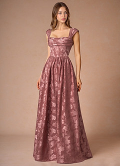 Hazel Rosa Vintage Vestido de baile longo plissado image5