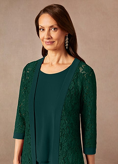 Azazie Mamrie Mother of the Bride Dresses Dark Green Pine Jumpsuit/Pantsuit Lace Dress image7