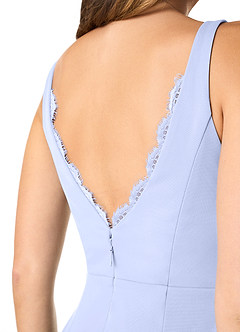 Azazie Verami Brautjungfernkleider Meerjungfrau-Linie Spitze Gittergewebe Kleid Lavendel image5