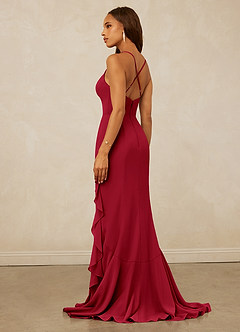 Christian Siriano Bridal for Azazie 1006 Bridesmaid Dresses Scarlet Mermaid Ruched Chiffon Dress image2