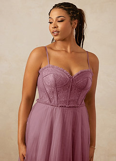 Christian Siriano Bridal for Azazie 1015 Final Sale Vintage Mauve A-Line Lace Tulle Dress image10