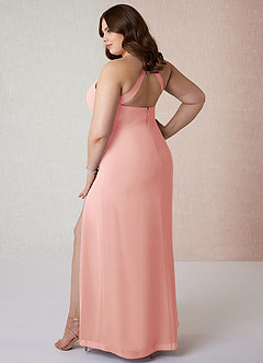 Azazie Manila Vestidos de damas de honor Vestido de Rosetón de Gasa de Corte Recto con Cuello en V image10