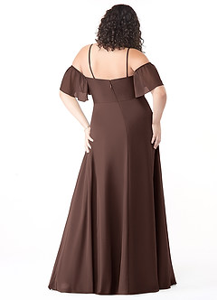 Azazie Sue Bridesmaid Dresses Ganache A-Line Off the Shoulder Chiffon Convertible Dress image7