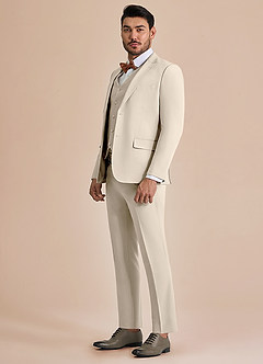 front William Tan Comfort Blend 3-piece suit