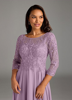 Azazie Marge Mother of the Bride Dresses Wisteria A-Line Scoop Lace Chiffon Dress image5