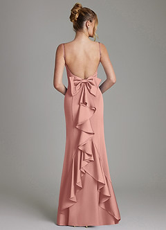 Azazie Zherra Abiti da Damigella Abito Sirena in Raso Elasticizzato Fiocco Rosetta image5