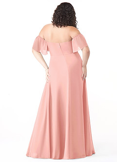 Azazie Sue At-home Try On Dresses Matcha A-Line Off the Shoulder Chiffon Convertible Dress image8