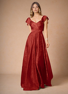 Aaliyah Orange Red Maxi Dress image3