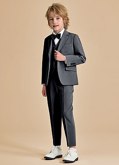 front Oliver Boys Charcoal 5-Piece Suit