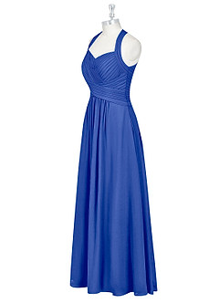 Azazie Claudia Brautjungfernkleider A-Linie Herzausschnitt Chiffon Kleid Königsblau image9