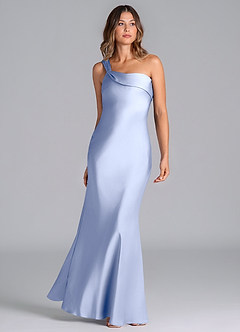 Azazie Driea Brudtärnklänningar Klä av Sjöjungfru i Stretch Satin Ena axeln Is image3