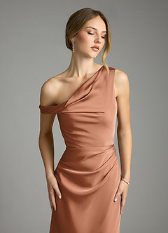 Azazie Emerson Vestidos de damas de honor Vestido de Bronceador de Satén Elástico de Corte Sirena con Vestidos sin tirantes image6