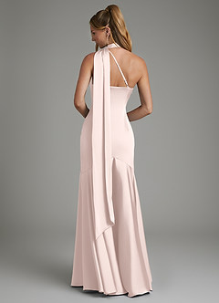 Azazie Amara Brudtärnklänningar Klänning av Sjöjungfru i Stretch Satin One-shoulder Rodnande Rosa image2