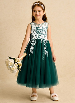 Azazie Sundae Flower Girl Klänningar Klänning Balklänning i Spets image3