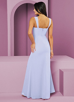 Barbie ♥ Azazie Vestidos de damas de honor Vestido de Lavanda de Gasa de Corte Sirena con Plisado image2