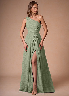 Hermosa Pistachio One Shoulder Maxi Dress image3