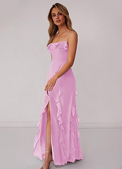 Barbie ♥ Azazie Vestidos de madrinha de casamento Vestir Rosa Doce de Chiffon de Bainha com Arco image5