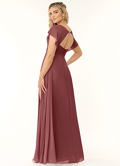 Azazie Rylee Bridesmaid Dresses Amethyst A-Line Pleated Chiffon Dress image4