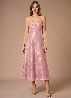 Robe Mi-Longue Rose Corail Hollis image4