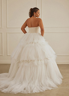 Christian Siriano Bridal for Azazie 2008 Wedding Dresses Diamond White Champagne Ball-Gown Sequins Tulle Dress image20