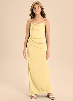 Azazie Mai Junior Butter Sheath Sweetheart Neckline Stretch Satin Dress image5