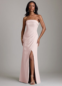 Azazie Aretha Brudepigekjoler En streg Stropløs Chiffon Gulv-længde Kjole image1