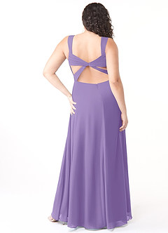Azazie Nahrin Bridesmaid Dresses Tahiti A-Line V-Neck Pleated Chiffon Dress image8
