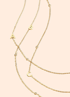 Sideways Initial Letter Necklace