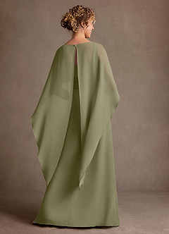 Azazie Marilla Mother of the Bride Dresses Pistachio A-Line Pleated Chiffon Dress image3