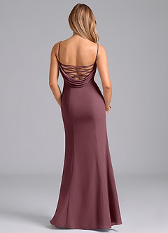 Azazie Wynni Bridesmaid Dresses Sangria Mermaid Corset Chiffon Dress image6
