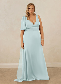 Christian Siriano Bridal for Azazie 1011 Robes de demoiselle d'honneur Robe Sirène en Satin extensible Arc Brume image11