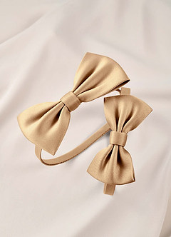front Junior Bridesmaid Stretch Satin Headband