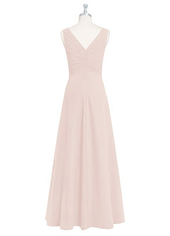 Azazie Flora Jurken voor bruidsmeisjes Jurk van Chiffon met A-Lijn Geplooid Rozenblaadje image8