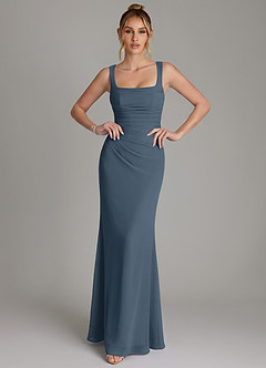 Azazie Agustina Bridesmaid Dresses Neptune Mermaid Corset Chiffon Dress image3